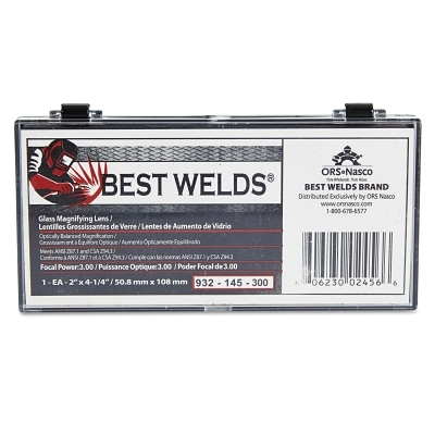 BW-2X4-1/4 GLASS MAG LENS 3.00 DIOPTER